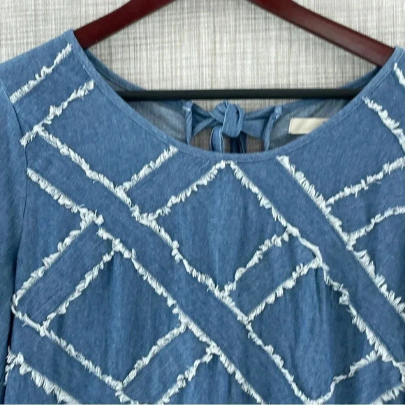 Ryu Size Large 3/4 Sleeve mini scatter dress Women's 8562 - Picture 3 of 10